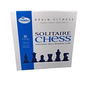 Solitaire Chess Thinkfun Brain Fitness Strategic Skill Building Game Complete